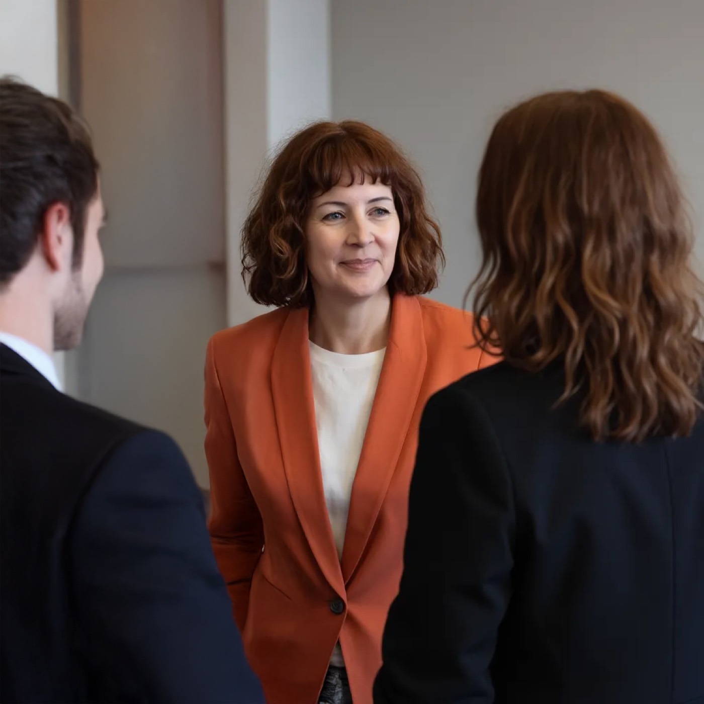 Belinda Bullock with clients